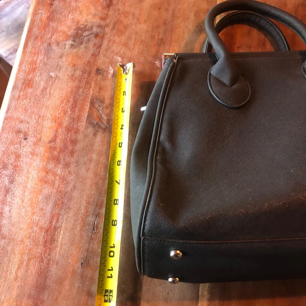 NWT Catherines Purse Black Structured Top-Handle Satchel